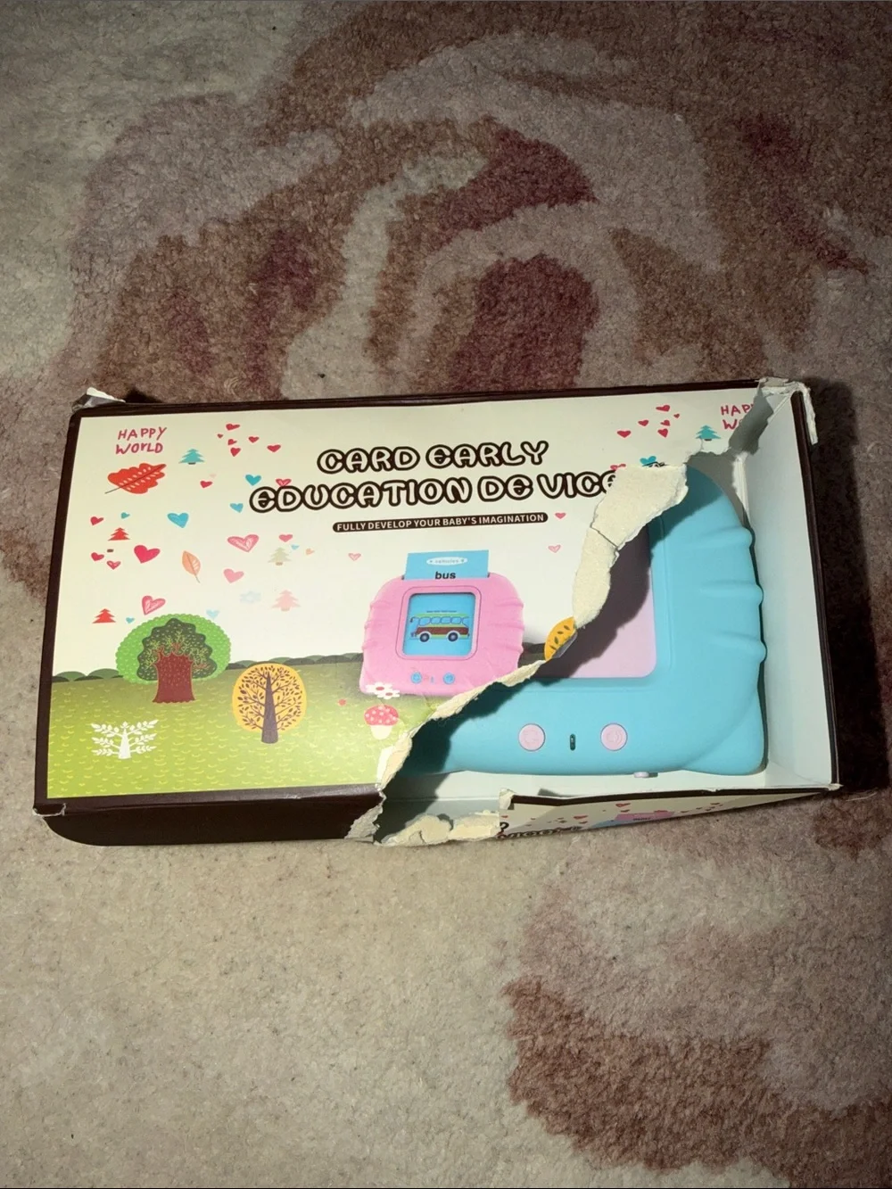 Happy World Card Early Education Device, an interactive talking flashcard toy
